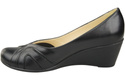 Women's Black Natural Leather Wedge Pumps 828 ElitaBut