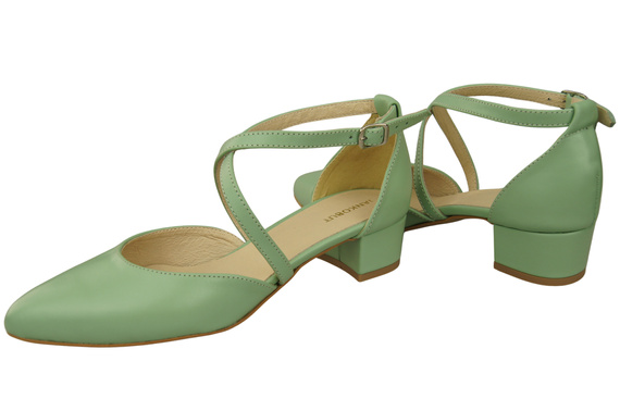 Women’s Leather Sandals with Straps Low Heel 223 ElitaBut