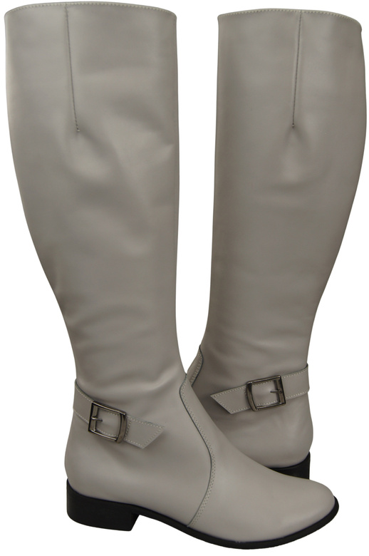 Women’s leather boots, lined officer boots, flat 225 ElitaBut