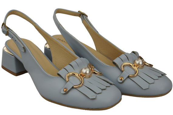 Women's Shoes Sandals Decorated with Fringes Natural Leather 208 ElitaBut