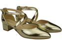 Women’s Leather Sandals  with Straps Low Heel 223 ElitaBut