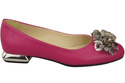 Women's Pumps with Crystals Flat Natural Leather 216 ElitaBut