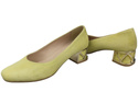 Comfortable Women's Shoes Pumps with Decorative Heel Natural Suede Leather 219 From ElitaBut