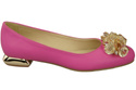 Women's Pumps with Crystals Flat Natural Leather 216 ElitaBut