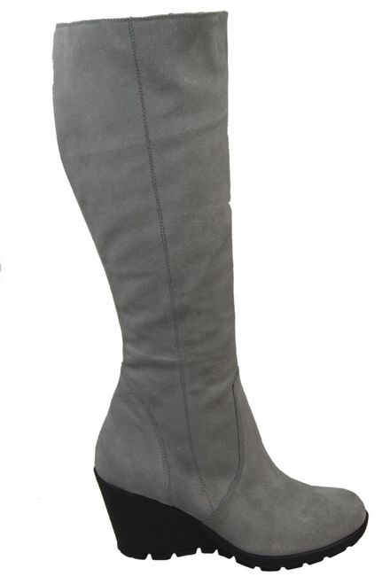 Shoes Women's boots Wedge natural leather velor 745 ElitaBut