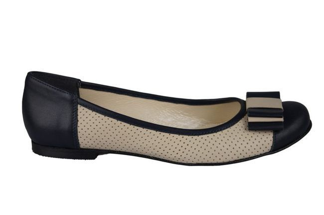 Women's Shoes Ballerinas Openwork Natural Leather 718 ElitaBut