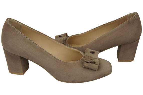 Women's shoes Pumps Natural leather suede 163 ElitaBut