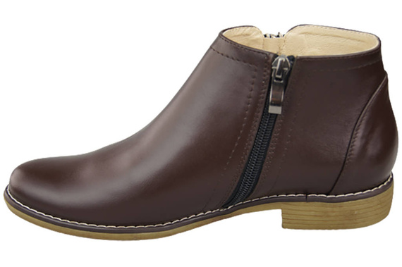 Wiosna Obuwie Damskie Botki skóra naturalna Czarne 872 ElitaBut