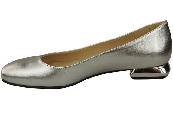 Flat Women's Shoes Pumps Decorative Heel Natural Leather 209 ElitaBut