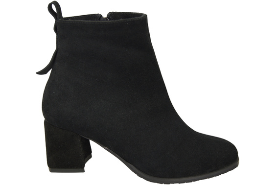 Women’s ankle boots in genuine suede leather, stable block heel, with zipper – 224 ElitaBut