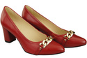 Classic Women's  Pumps Shoes made of Natural Leather with a Gold Decorative Chain 200 ElitaBut