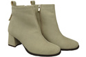 Women’s ankle boots in genuine suede leather, stable block heel, with zipper – 224 ElitaBut