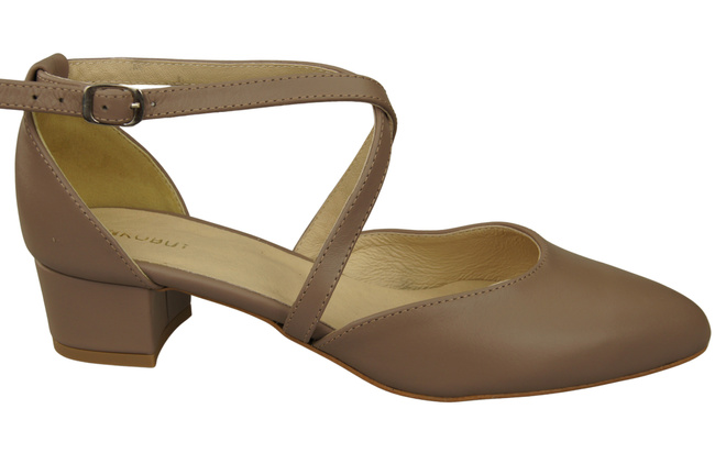 Women’s Leather Sandals  with Straps Low Heel 223 ElitaBut