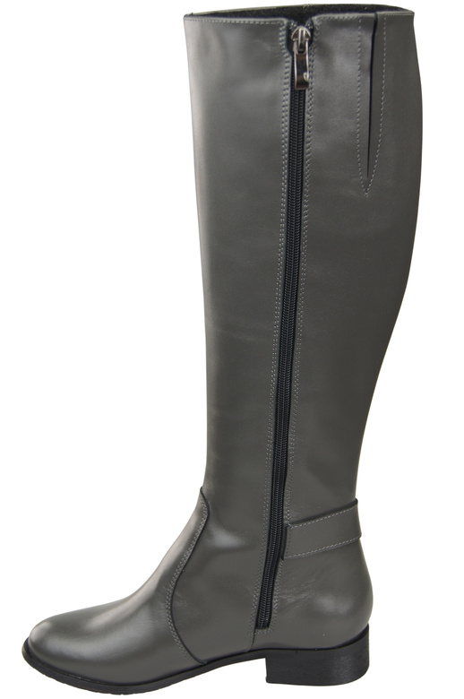 Women’s leather boots, lined officer boots, flat 225 ElitaBut