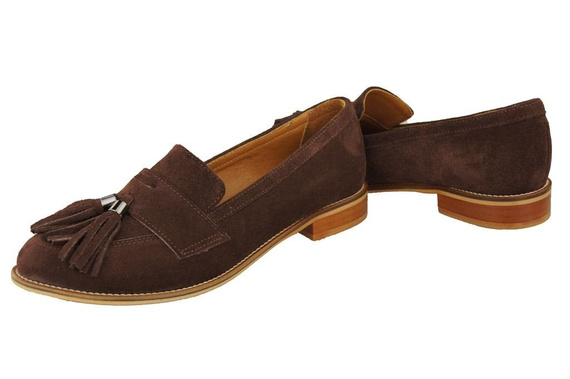 Shoes Women's loafers Natural Leather Velor 134 ElitaBut