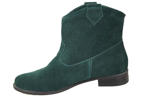 Obuwie Botki Damskie Malachitowy Wiosna / Jesień skóra naturalna welurowa 132 L ElitaBut