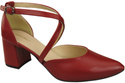 Elegant Leather Sandals with Open Sides on a Stable Heel 218 ElitaBut