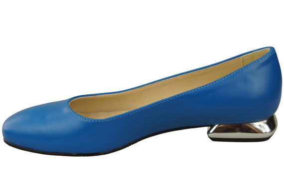 Flat Women's Shoes Pumps Decorative Heel Natural Leather 209 ElitaBut