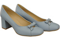 Women's Pumps with a Bow, Natural Leather and Low Heel 203 ElitaBut