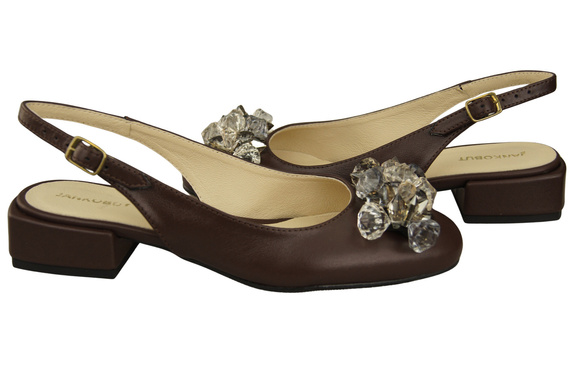 Women's Shoes Sandals with Crystals Natural Leather 215 ElitaBut