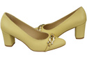 Classic Women's  Pumps Shoes made of Natural Leather with a Gold Decorative Chain 200 ElitaBut