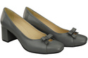 Women's Pumps with a Bow, Natural Leather and Low Heel 203 ElitaBut