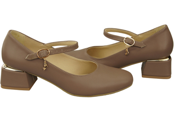 Women's shoes Pumps with a strap, natural leather 202 ElitaBut