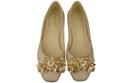 Women's Pumps with Crystals Flat Natural Leather 216 ElitaBut