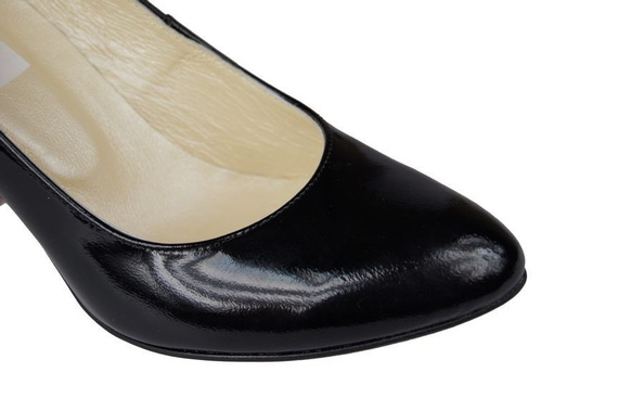 Obuwie Damskie Czółenka skóra naturalna Czarne Lakierowane 764 ElitaBut
