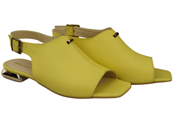 Comfortable Women's Shoes Sandals Flat Gold Heel Natural Leather 207 ElitaBut