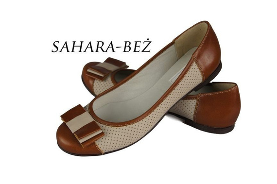 Women's Shoes Ballerinas Openwork Natural Leather 718 ElitaBut