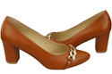 Classic Women's  Pumps Shoes made of Natural Leather with a Gold Decorative Chain 200 ElitaBut