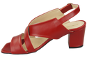 Obuwie Damskie Sandały Czerwone Skóra Naturalna 149 ElitaBut