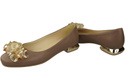Women's Pumps with Crystals Flat Natural Leather 216 ElitaBut