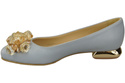 Women's Pumps with Crystals Flat Natural Leather 216 ElitaBut