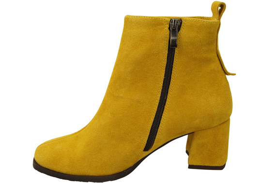 Women’s ankle boots in genuine suede leather, stable block heel, with zipper – 224 ElitaBut