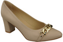 Classic Women's  Pumps Shoes made of Natural Leather with a Gold Decorative Chain 200 ElitaBut