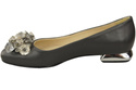 Women's Pumps with Crystals Flat Natural Leather 216 ElitaBut