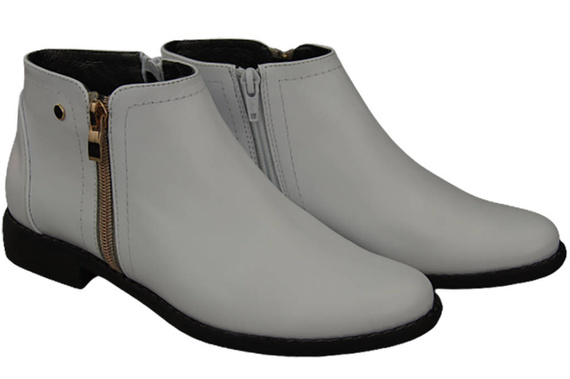 Wiosna Obuwie Damskie Botki skóra naturalna Czarne 872 ElitaBut