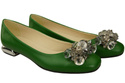 Women's Pumps with Crystals Flat Natural Leather 216 ElitaBut