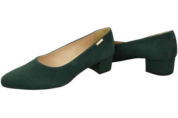 Wygodne Obuwie Damskie Zielone z Naturalnej Skóry Zamszowej 220 Z ElitaBut