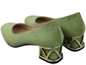 Comfortable Women's Shoes Pumps with Decorative Heel Natural Suede Leather 219 From ElitaBut