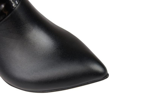 Obuwie Półbuty Damskie skóra naturalna Czarne 865 ElitaBut