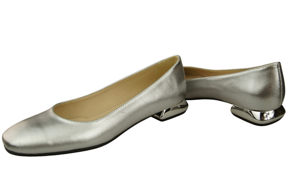 Flat Women's Shoes Pumps Decorative Heel Natural Leather 209 ElitaBut