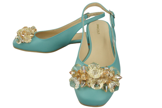 Women's Shoes Sandals with Crystals Natural Leather 215 ElitaBut