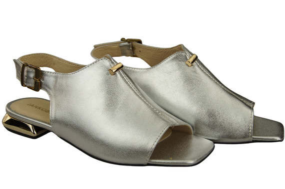 Comfortable Women's Shoes Sandals Flat Gold Heel Natural Leather 207 ElitaBut