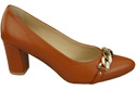 Classic Women's  Pumps Shoes made of Natural Leather with a Gold Decorative Chain 200 ElitaBut