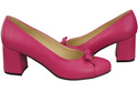 Women's Pumps with a Bow, Natural Leather and Low Heel 203 ElitaBut