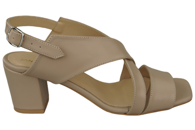 Obuwie Damskie Sandały Cappuccino Lico Skóra Naturalna 149 ElitaBut