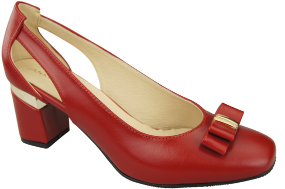 Shoes Women's pumps in Natural Leather with Decorative Heel 199 ElitaBut